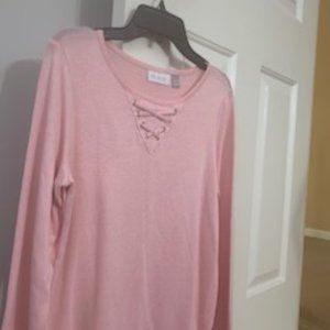 Pink long sleeved children's girl shirt